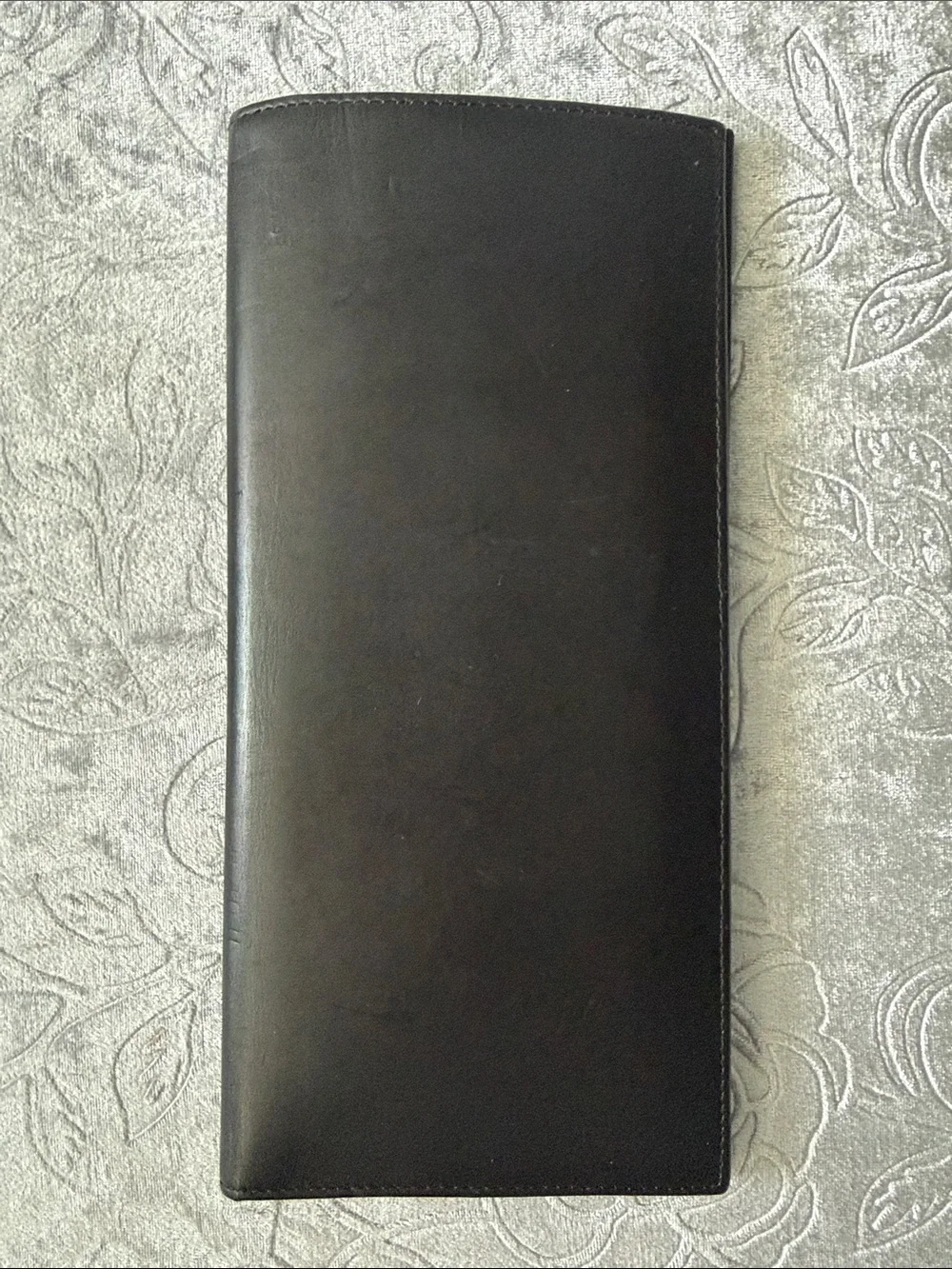 Mercedes-Benz Black Leather Long Wallet Bifold Checkbook Card Holder